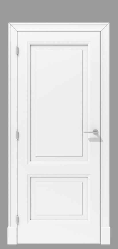 Klasyczne drzwi wewnętrzne z podziałem na dwie płyciny – model K05
