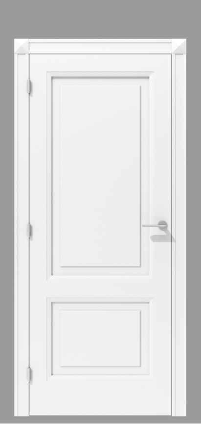 Klasyczne drzwi wewnętrzne z podziałem na dwie płyciny – model K05