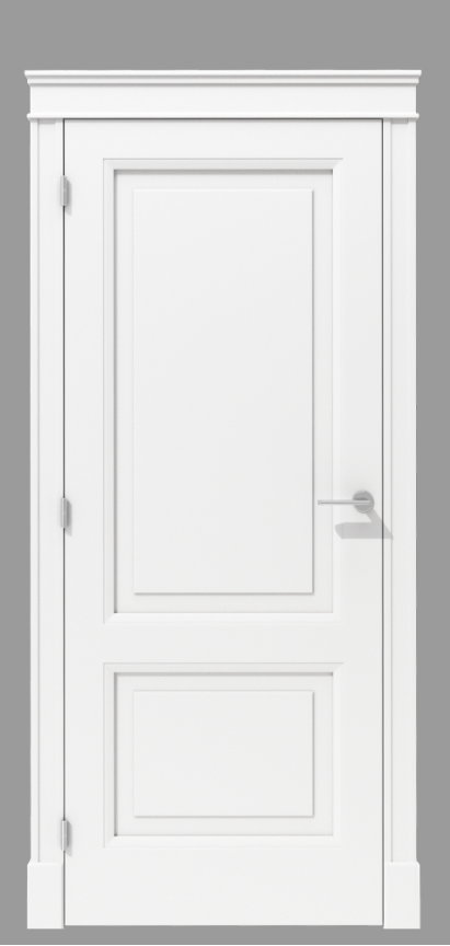 Klasyczne drzwi wewnętrzne z podziałem na dwie płyciny – model K05