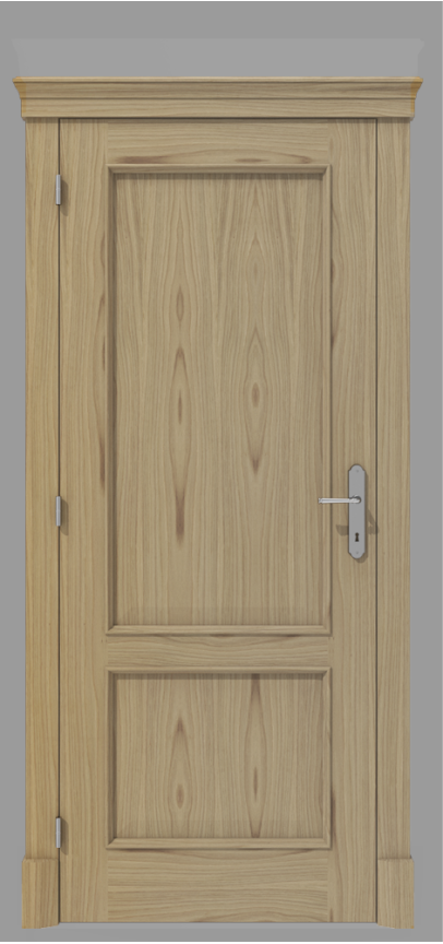 Klasyczne drzwi wewnętrzne fornirowane dębem z elementami z litego drewna – model K12