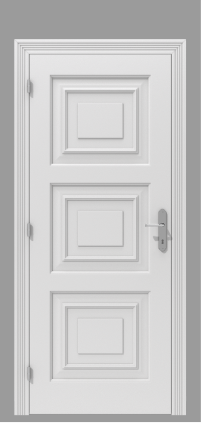 Klasyczne drzwi wewnętrzne z rozbudowaną płyciną – model K16