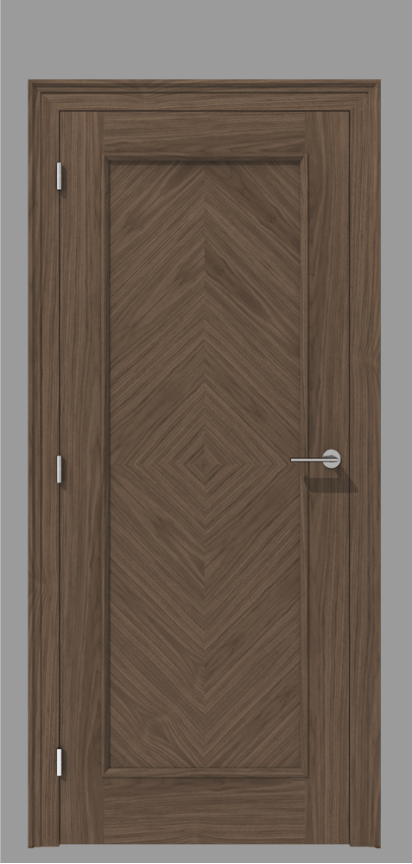 Klasyczne drzwi wewnętrzne fornirowane z rombowym układem forniru – model K17