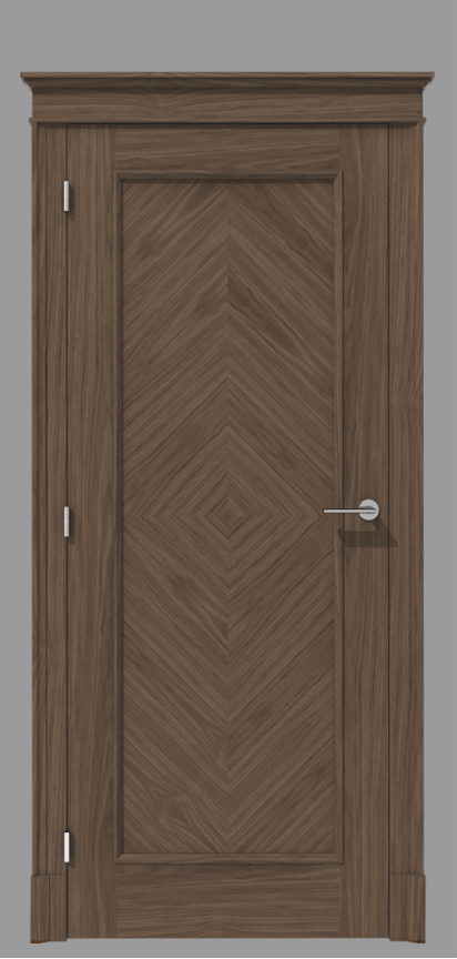 Klasyczne drzwi wewnętrzne fornirowane z rombowym układem forniru – model K17