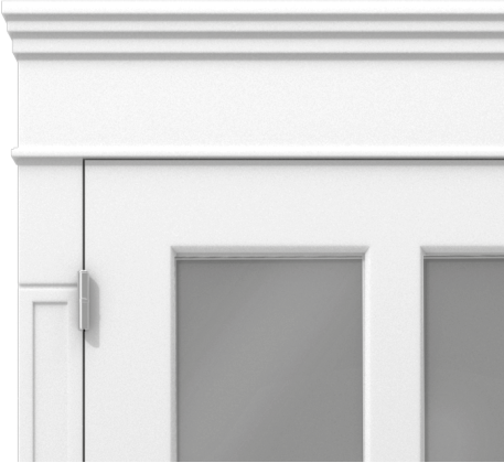 Klasyczne drzwi wewnętrzne z koroną i centralnym motywem koła – model K04