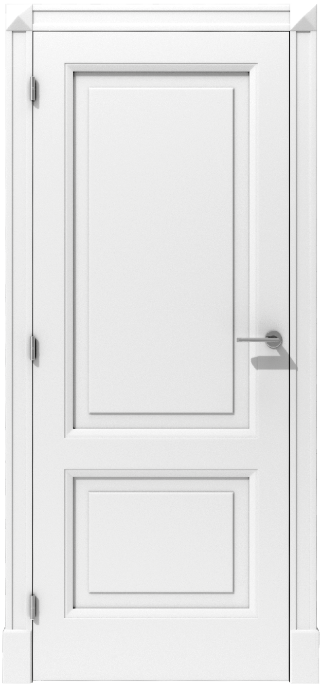 Klasyczne drzwi wewnętrzne z podziałem na dwie płyciny – model K05