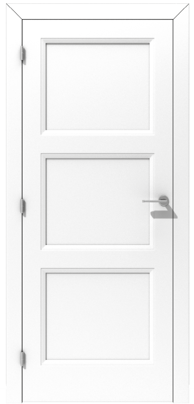 Klasyczne drzwi wewnętrzne z podziałem na trzy płyciny – model K07