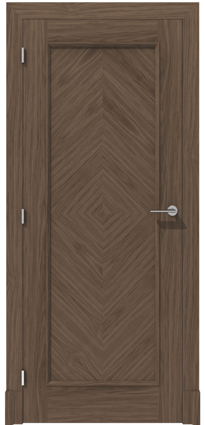 Klasyczne drzwi wewnętrzne fornirowane z rombowym układem forniru – model K17