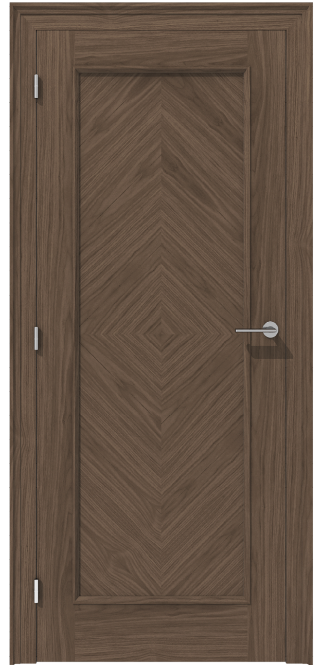 Klasyczne drzwi wewnętrzne fornirowane z rombowym układem forniru – model K17