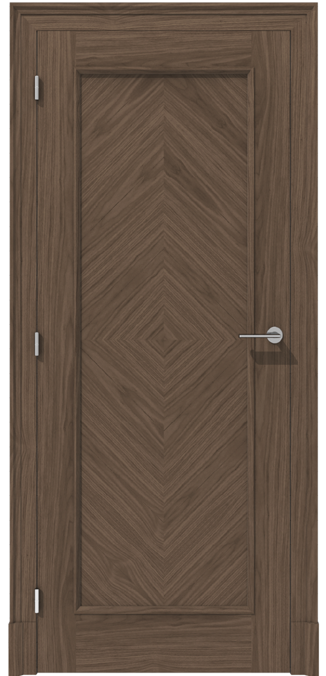 Klasyczne drzwi wewnętrzne fornirowane z rombowym układem forniru – model K17