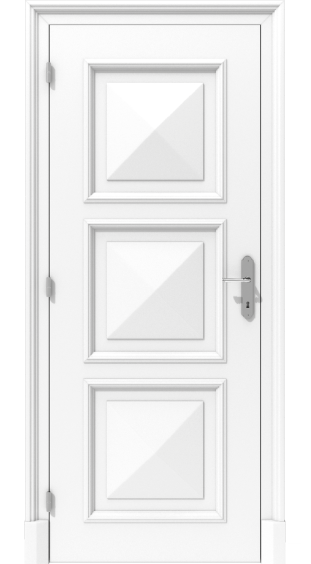 Klasyczne drzwi wewnętrzne z frezowaniami na ościeżnicy – model K03