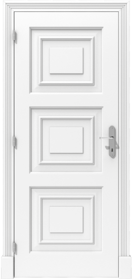 Klasyczne drzwi wewnętrzne z frezowaniami na ościeżnicy – model K03
