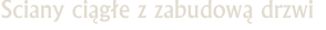 Ściany ciągłe z zabudową drzwi 